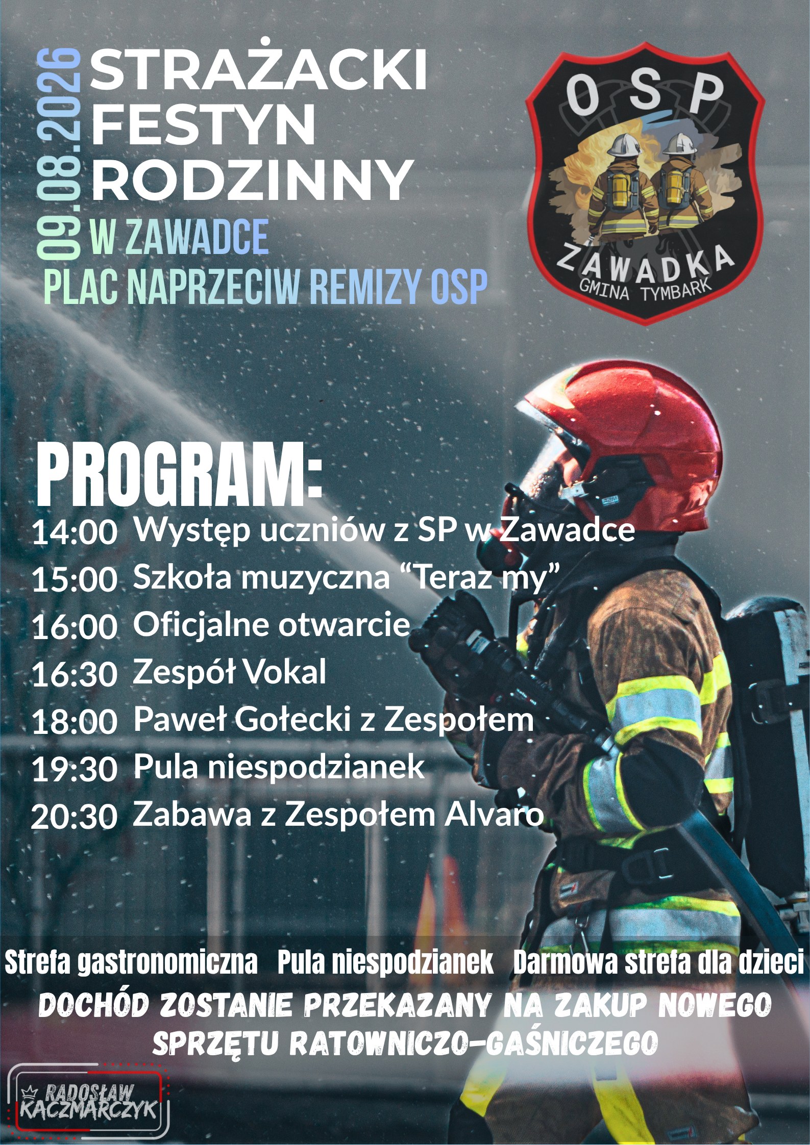 Plakat – Strażacki Festyn Rodzinny, OSP Zawadka